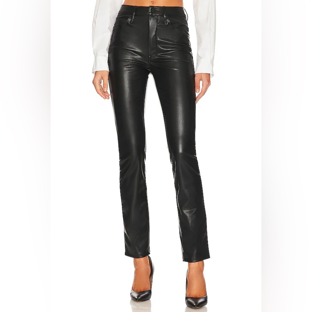 MOTHER FAUX LEATHER PANTS